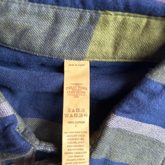 TELLURIDE CLOTHING Plaid Long Sleeve Shirt Size Small - Picture 3 of 7